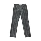 John Lawrence Sullivan Black Snakedskin Pants