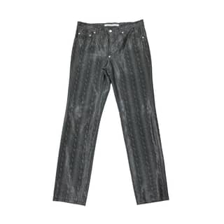 John Lawrence Sullivan Black Snakedskin Pants