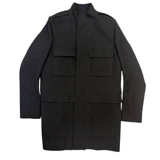 RICK OWENS Black Military Coat