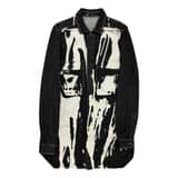 RICK OWENS Abstract Print Denim Jacket
