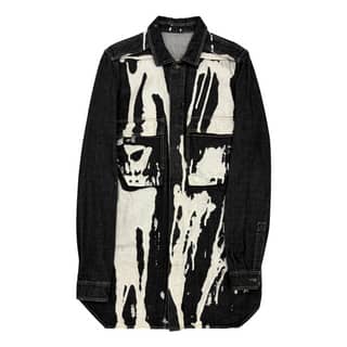 RICK OWENS Abstract Print Denim Jacket