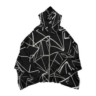 RICK OWENS Abstract Pattern Hooded Jacket