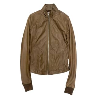 RICK OWENS Brown Leather Jacket
