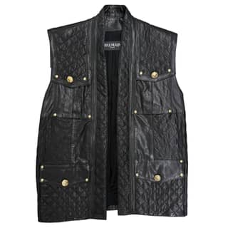 BALMAIN Quilted Leather Vest