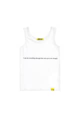 LETTERING SLEEVELESS T-SHIRTS_WHITE