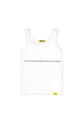 LETTERING SLEEVELESS T-SHIRTS_WHITE