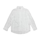 Raw Edge Detail Ruffle Shirt _ White