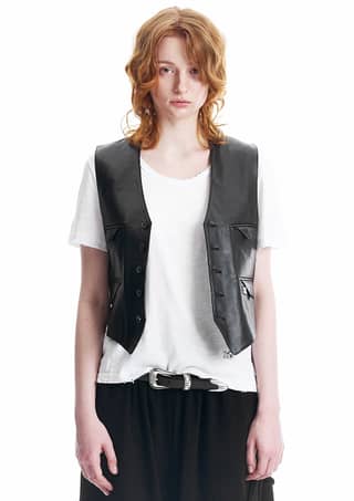 Holy Lambskin Pocket point Vest