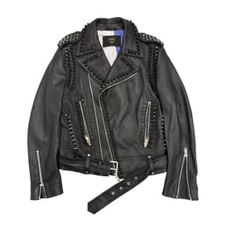 MCM Studded Leather Biker Jacket