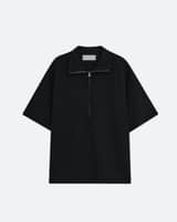 OVERSIZED HALF ZIOVERSIZED HALFP PULLOVER [BLACK]