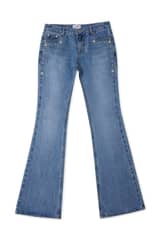 STUD BOOTCUT DENIM PANTS (LIGHT BLUE) WOMEN