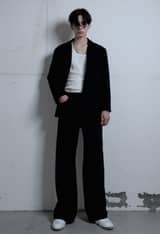 Gabardine cotton pants
