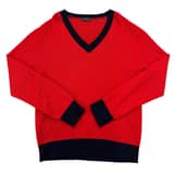 PRADA Red V-Neck Sweater