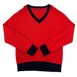 PRADA Red V-Neck Sweater