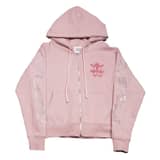 Crystal scale hooded zip-up (Beige Pink)