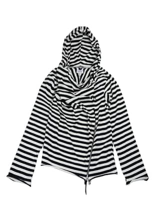 DRAPE ZIP-UP HOODIE (ZEBRA)