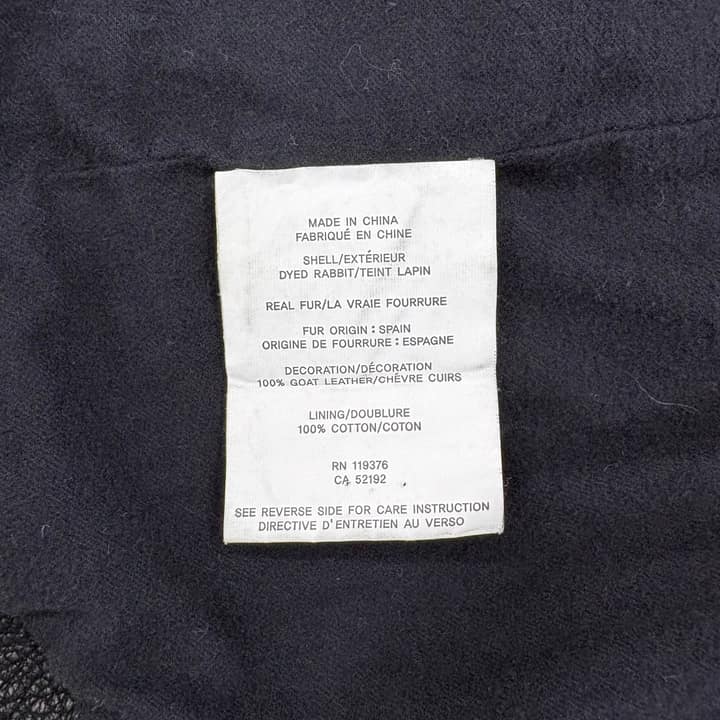 HELMUT LANG goat skin rabbit hair fur hood Vest