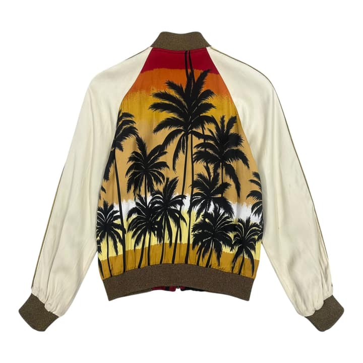 SAINT LAURENT 16ss Palm Tree Bomber Jacket