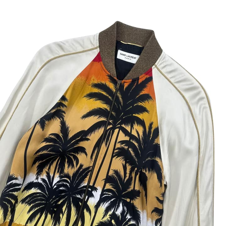 SAINT LAURENT 16ss Palm Tree Bomber Jacket