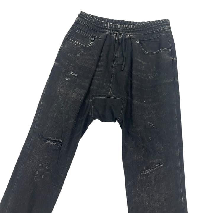 R13 Black Denim Baggy Pants