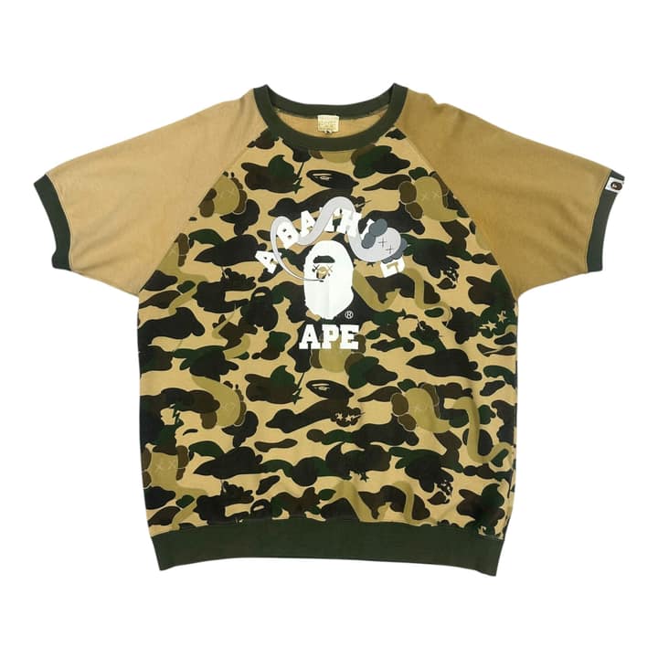 Bape x Kaws 1st Camo Bendy S/S Crewneck