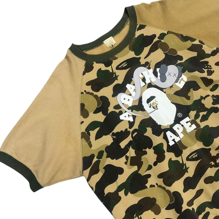 Bape x Kaws 1st Camo Bendy S/S Crewneck