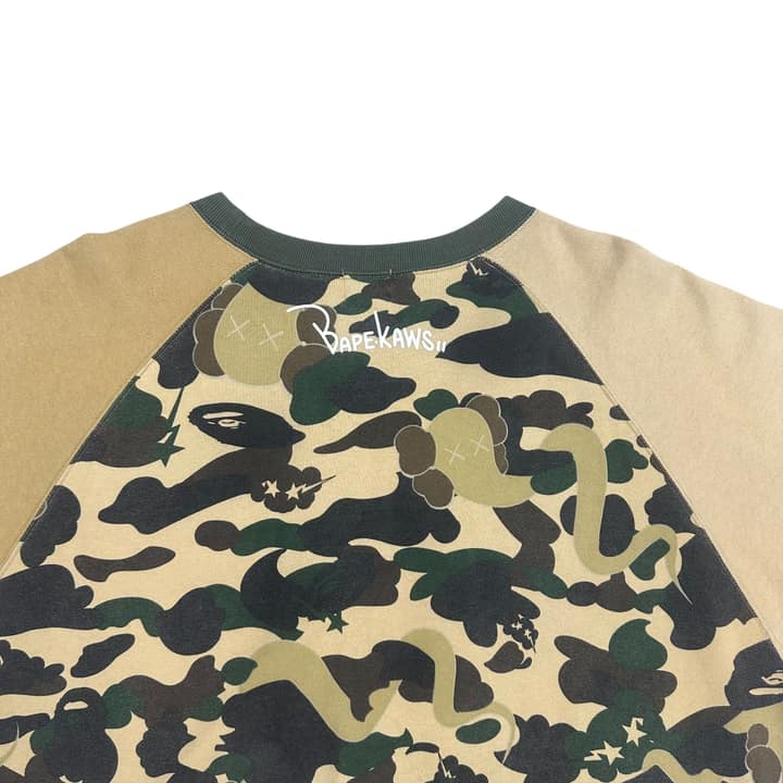 Bape x Kaws 1st Camo Bendy S/S Crewneck