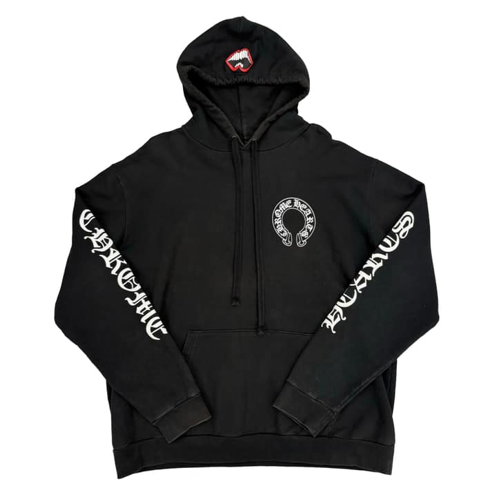 Chrome Hearts x Matty Boy Chomper Horseshoe Hoodie Black