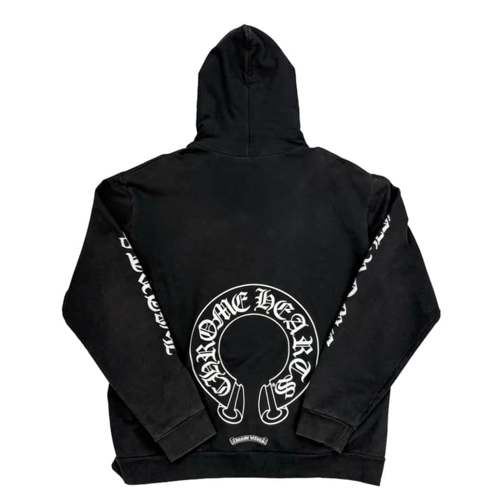 Chrome Hearts x Matty Boy Chomper Horseshoe Hoodie Black