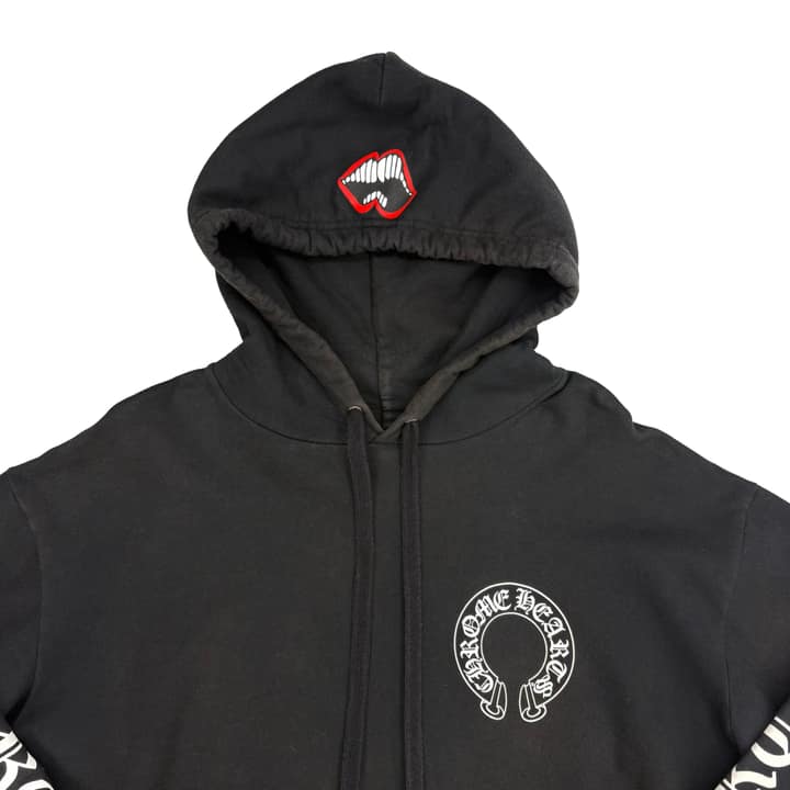 Chrome Hearts x Matty Boy Chomper Horseshoe Hoodie Black