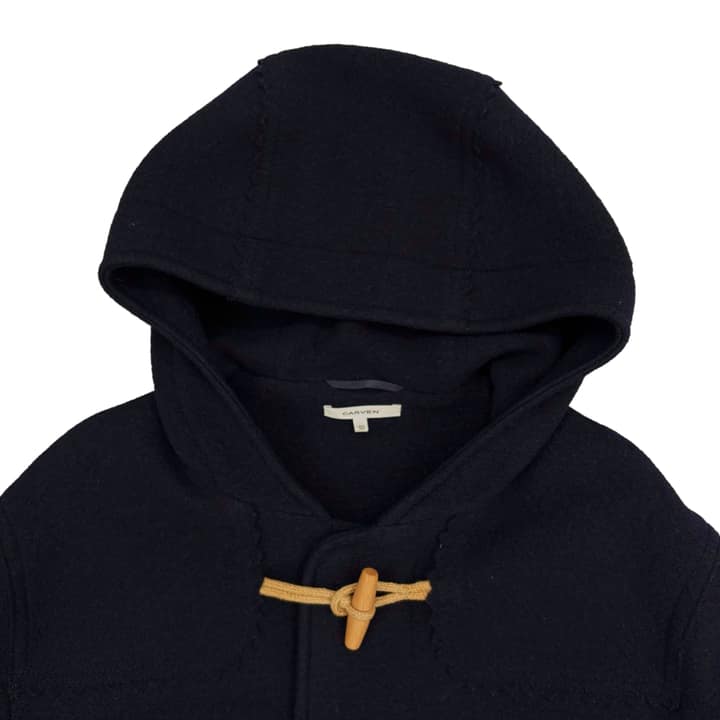 Carven Navy Hooded Duffle Coat