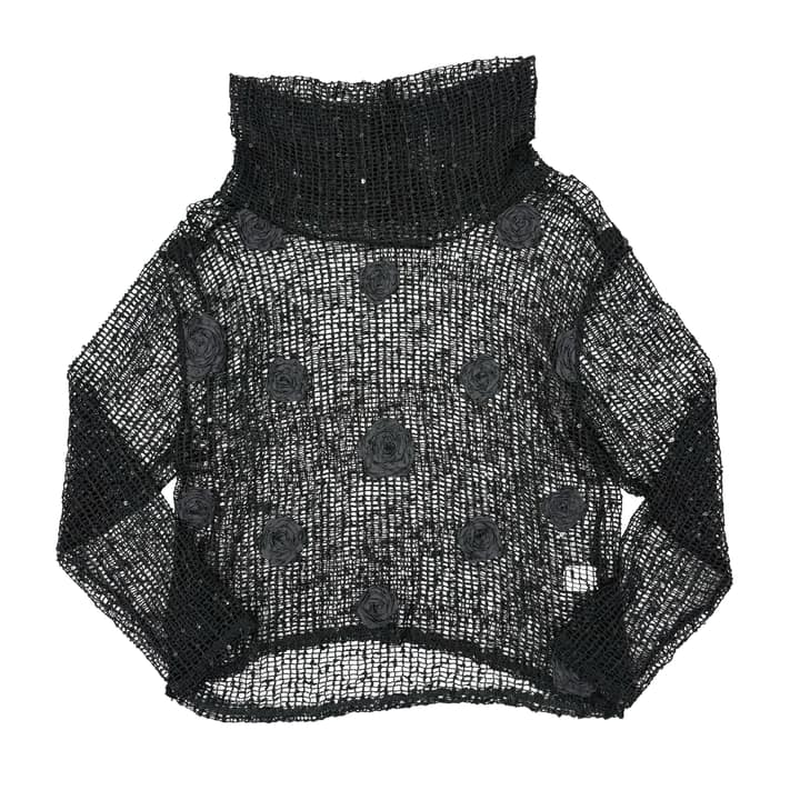 Vintage Black Mesh Sweater