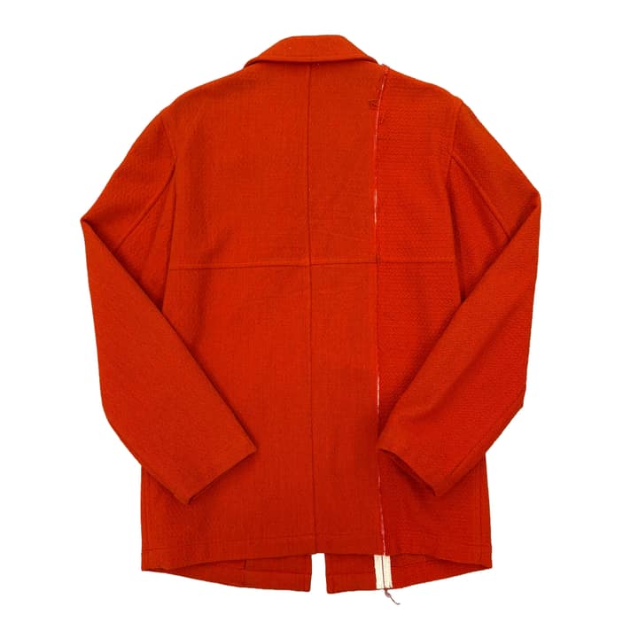 COMME des GARCONS 00AW Reconstructed Zip Wool Jacekt Orange