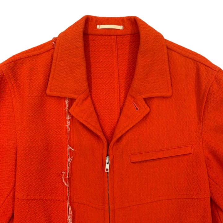 COMME des GARCONS 00AW Reconstructed Zip Wool Jacekt Orange