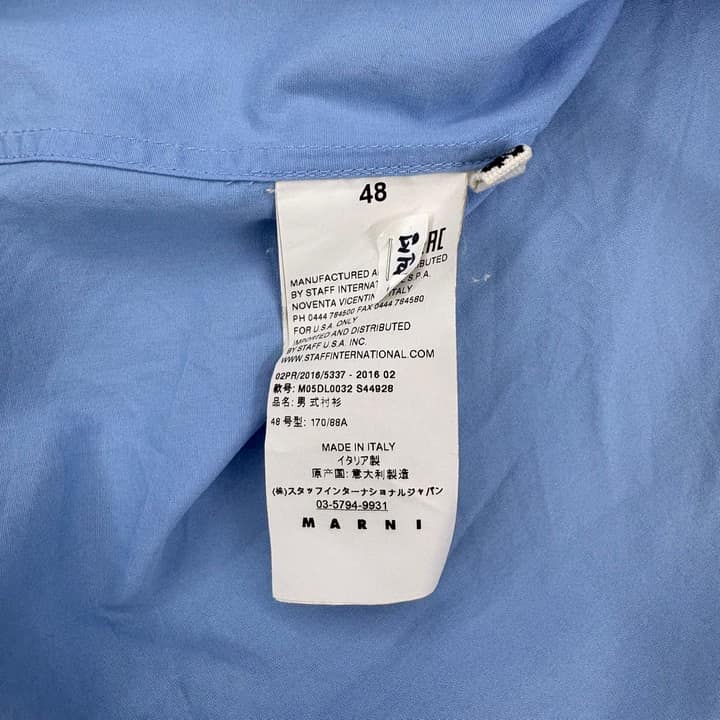Marni Blue Long Sleeve Shirt