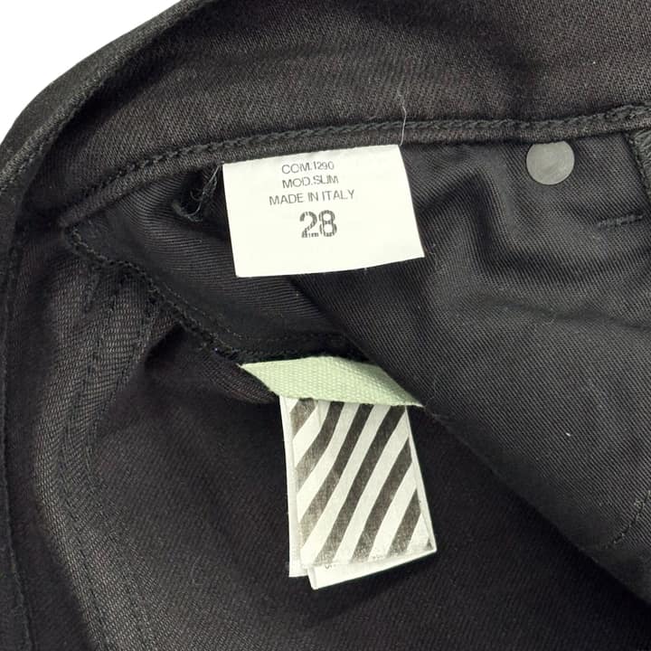 Off-White Mix Rock Slim Denim Black