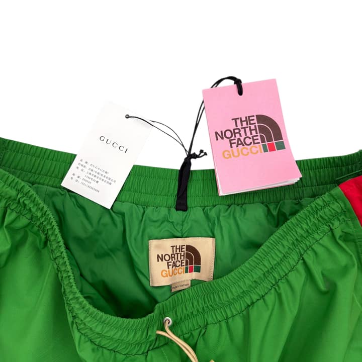 NORTH FACE X GUCCI Nylon Pants Green/Red