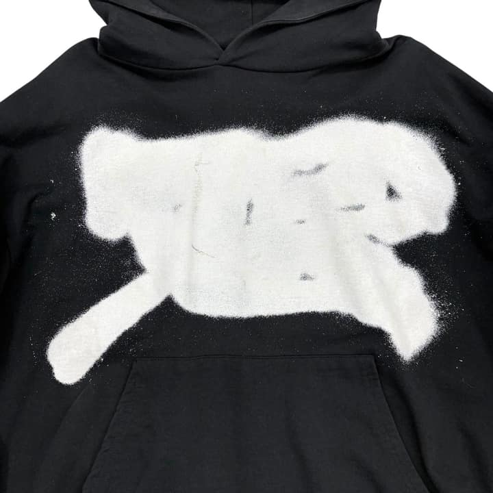 Brashy Black Hoodie with Expression Print