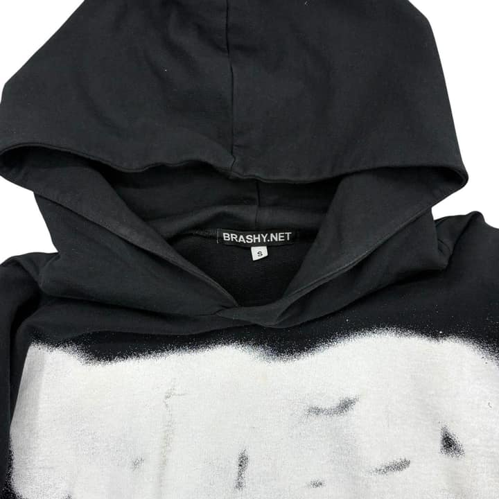Brashy Black Hoodie with Expression Print