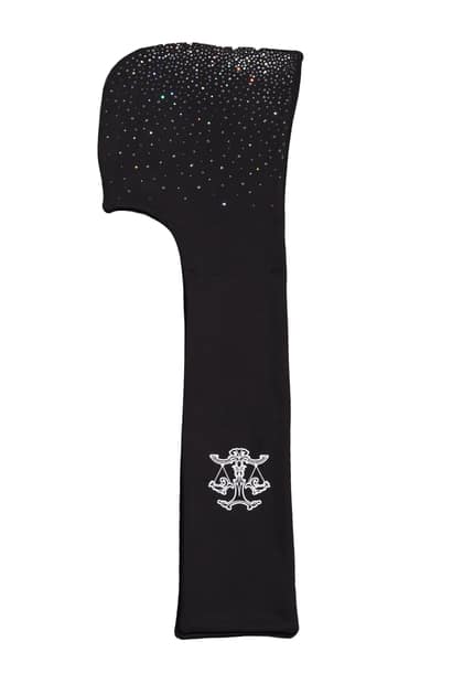 Crystal hooded scarf (Black)