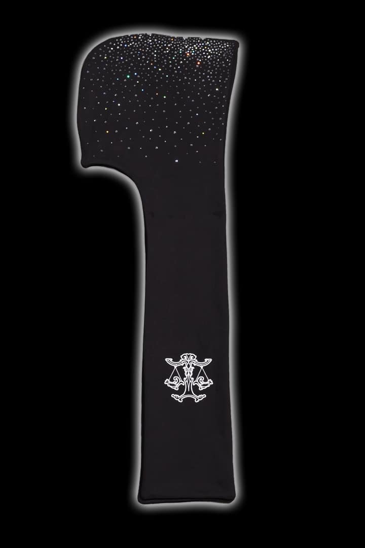 Crystal hooded scarf (Black)