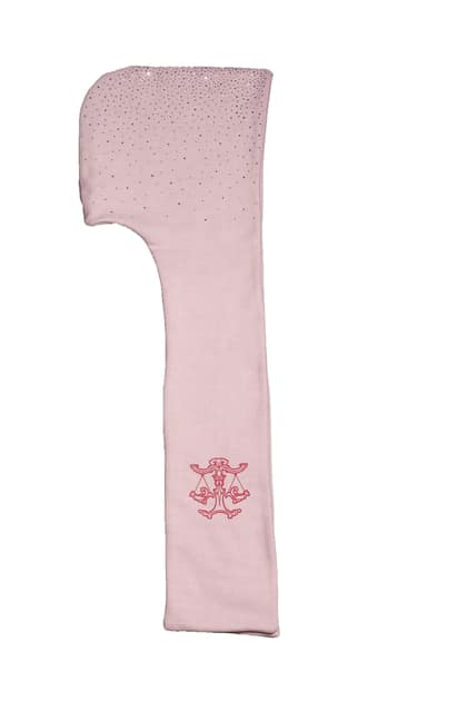 Crystal hooded scarf (Beige Pink)