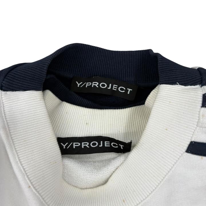 Y/Project AW18 Double Layer Sweatshirt Navy & White