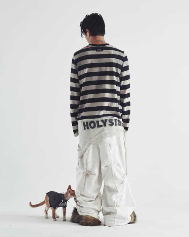 NAKRIN STIPE LONG SLEEVE BLACK