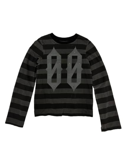 NAKRIN STIPE LONG SLEEVE BLACK