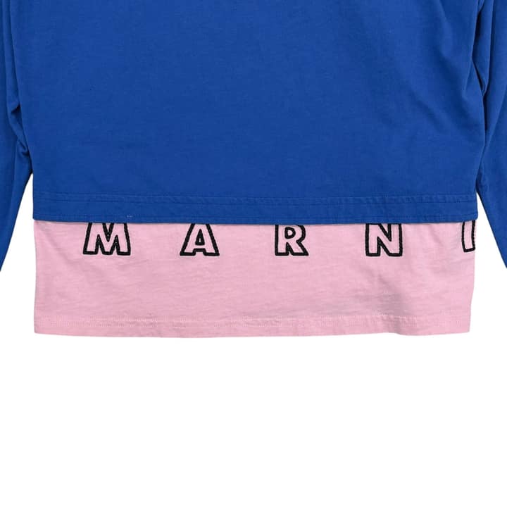 MARNI Blue and Pink Long Sleeve T-Shirt
