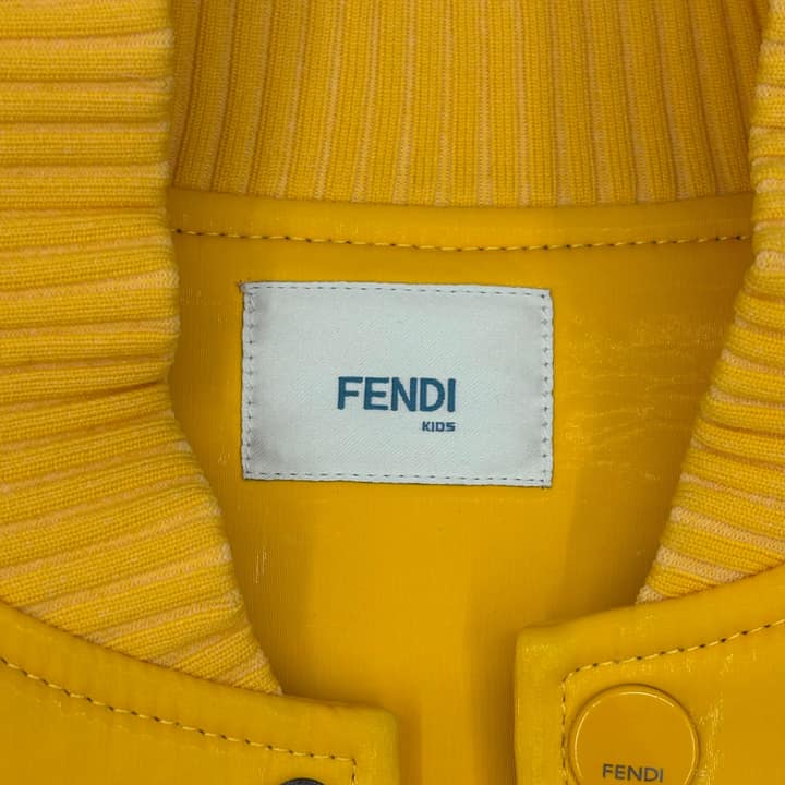 FENDI Shiny Yellow Bomber Jacket