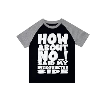HOW ABOUT NO TEE (GREY/BLACK)