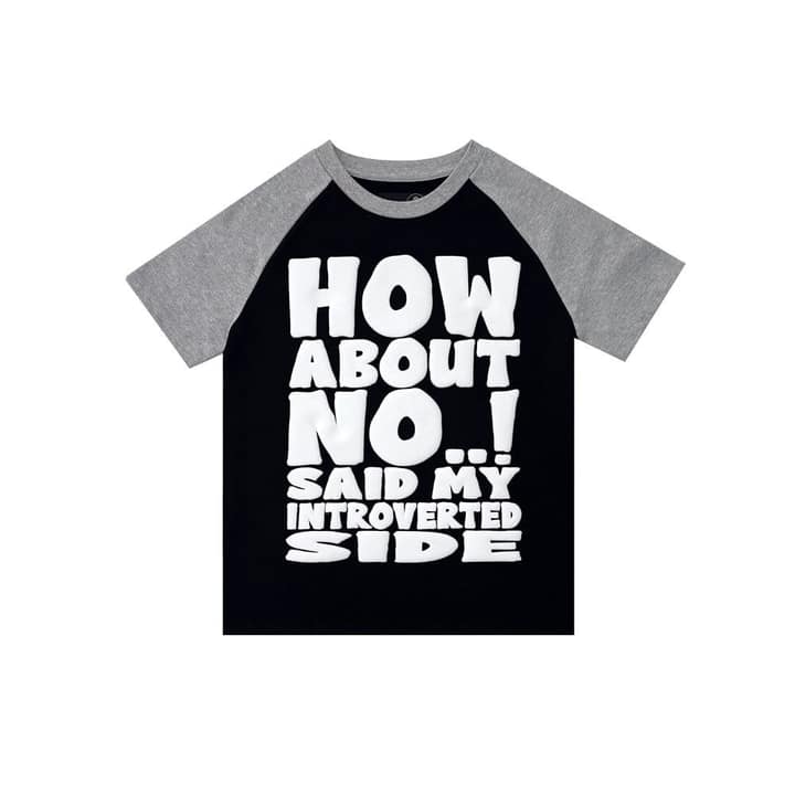 HOW ABOUT NO TEE (GREY/BLACK)