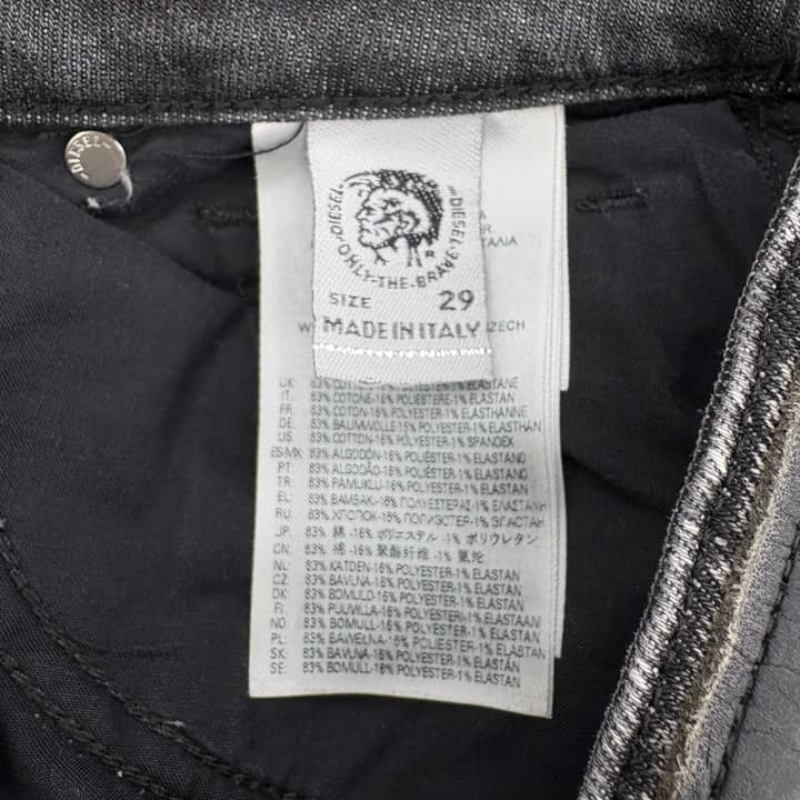 DIESEL Black and White Jeans